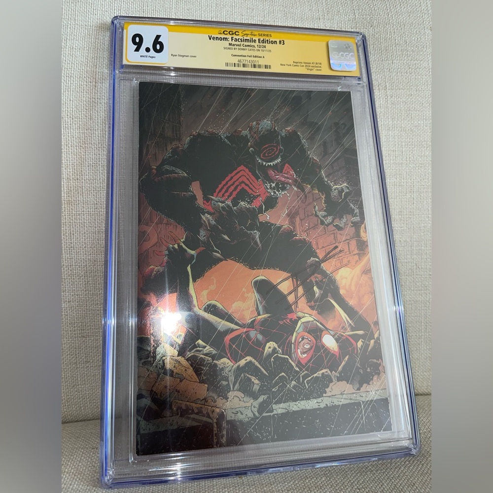 VENOM #3 CGC 9.6 NYCC FOIL VIRGIN VARIANT - 1ST KNULL- Signed by DONNY CATES